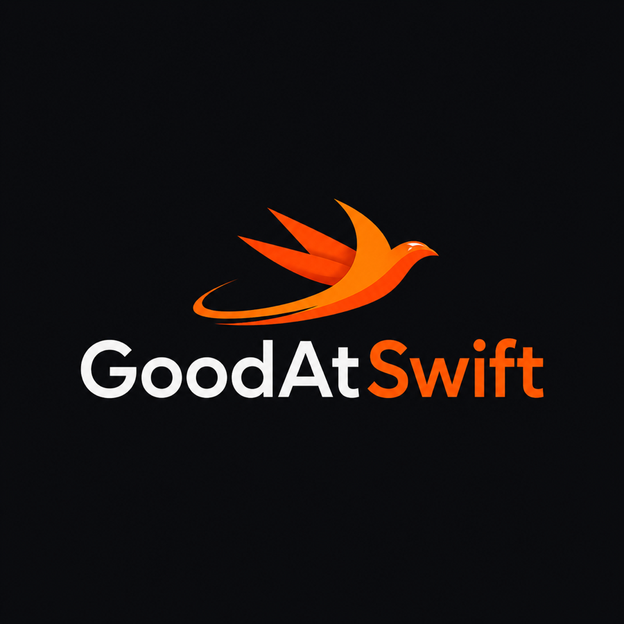 GoodAtSwift logo — a stylized Swift bird above the GoodAtSwift wordmark